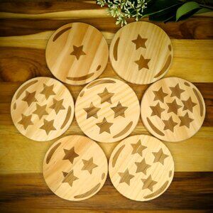 Dragon Ball Z Wooden Coaster Set Anime Wooden Coasters Goku Fans